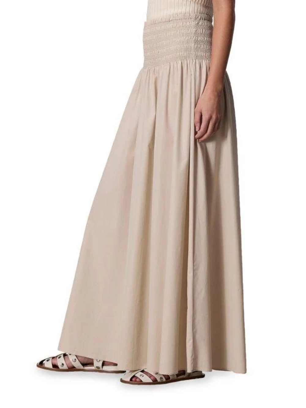 Rag & Bone Alicia Smocked-Waist poplin Maxi Skirt Size M NWT